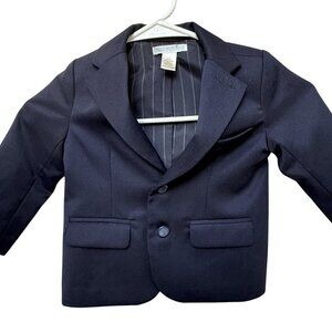JANIE & JACK Baby Boys Navy Blue Blazer 18–24M  Jacket Formal Preppy Wool Blend